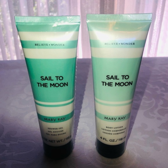 MARY KAY 'Sail To The Moon' 2 Lot Shower Gel & Body Lotion...4 oz Each - NEW - Picture 2 of 4